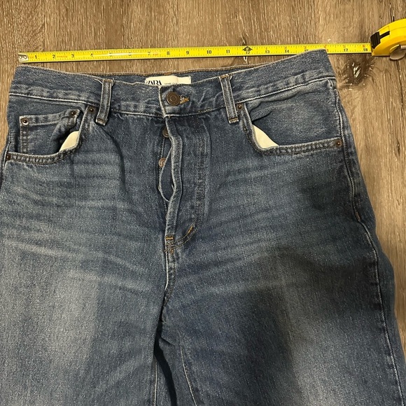 Zara Women's Blue Straight-Leg Jeans - Picture 8 of 10